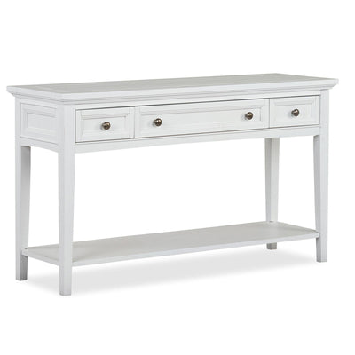 Magnussen Home Heron Cove Chalk White Rectangular Sofa Table
