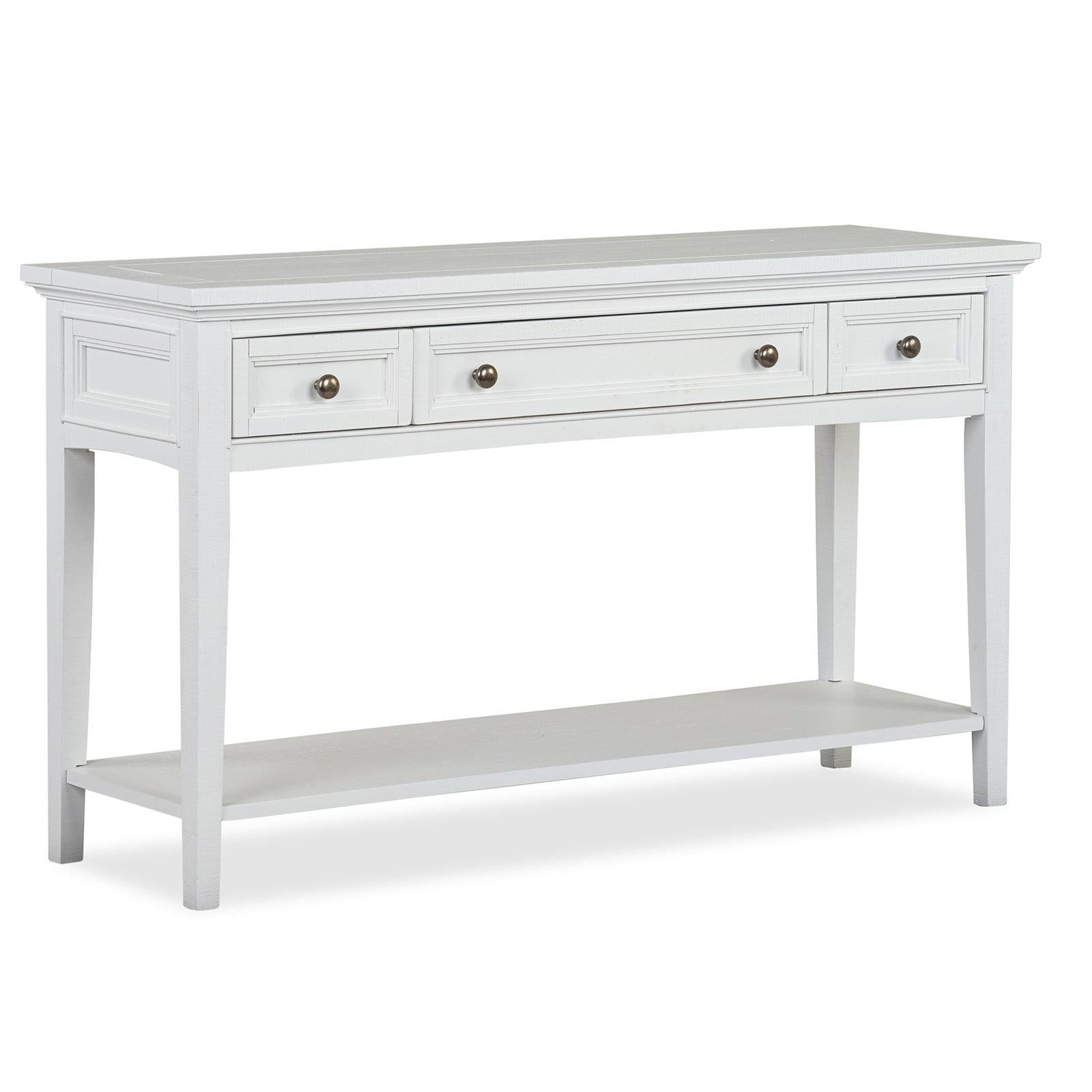 Magnussen Home Heron Cove Chalk White Rectangular Sofa Table