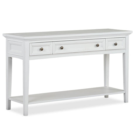 Magnussen Home Heron Cove Chalk White Rectangular Sofa Table