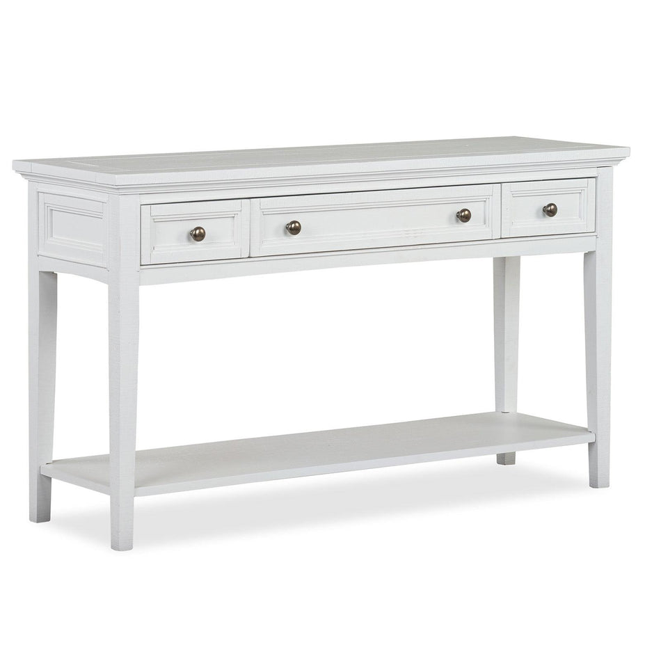 Magnussen Home Heron Cove Chalk White Rectangular Sofa Table