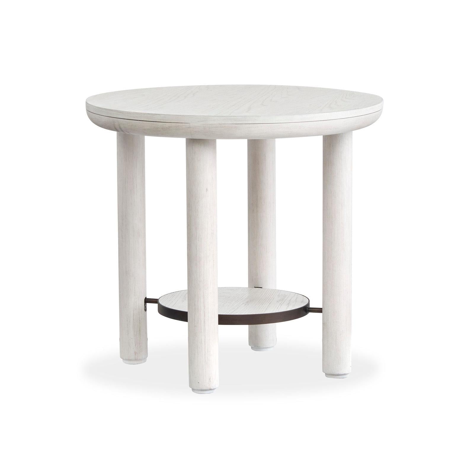 Salt Life Home Sunset Cove Moonlight Pearl Round End Table