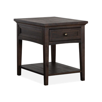 Magnussen Home Westley Falls Graphite Rectangular End Table