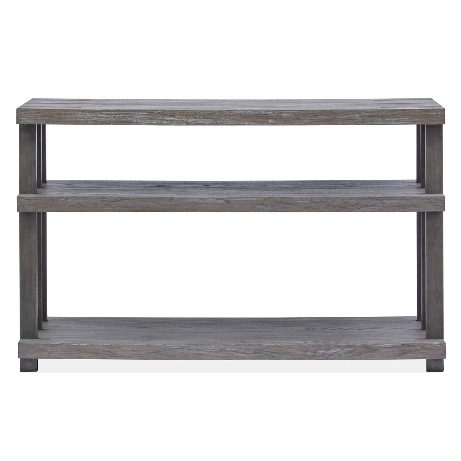 Magnussen Home Eldridge Weathered Gravel And Satin Bronze Rectangular Sofa Table