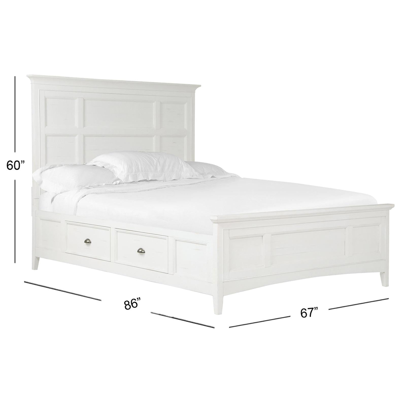 Magnussen Home Heron Cove Chalk White & Dovetail Grey Bed