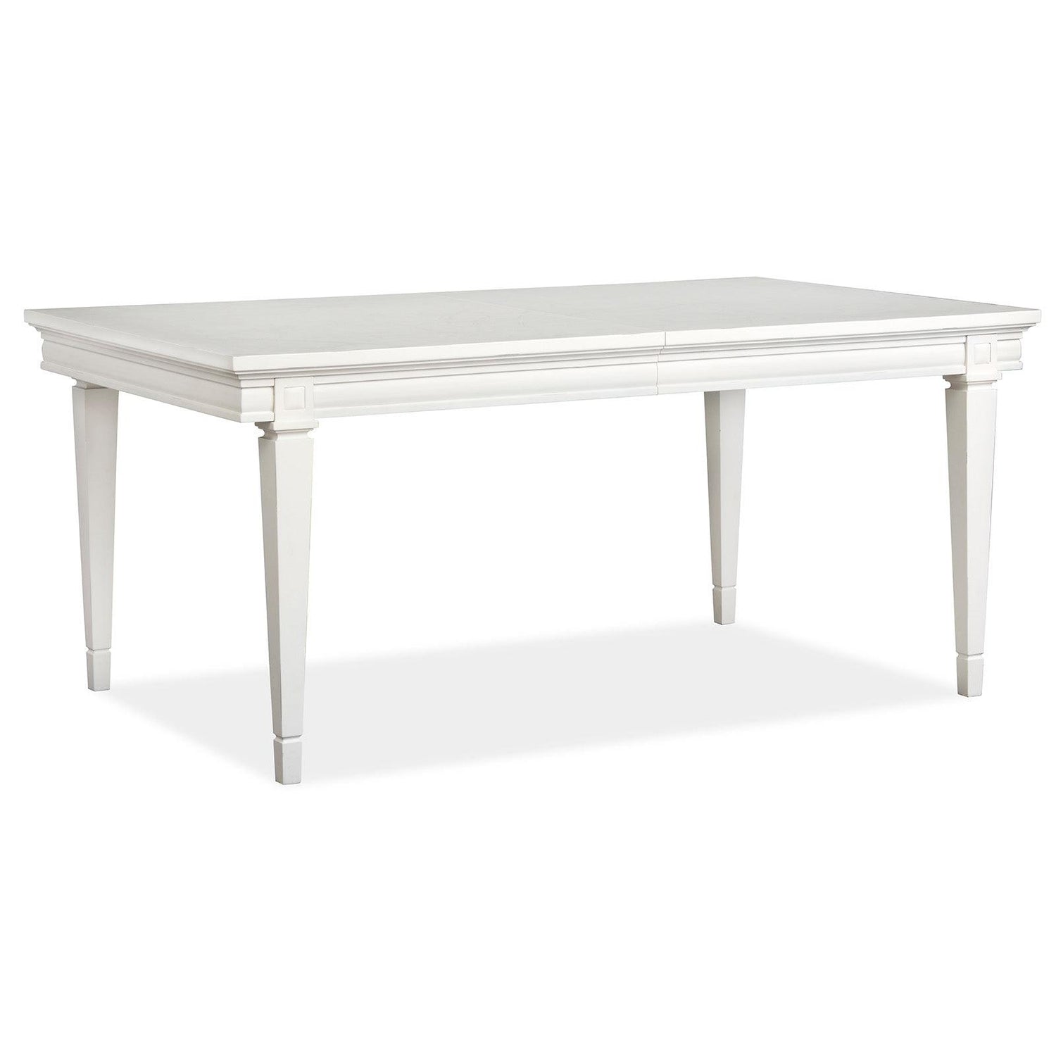 Magnussen Home Willowbrook Egg Shell White Extendable Rectangular Dining Table