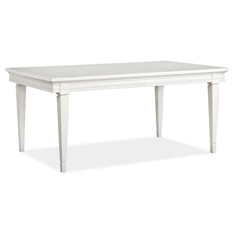 Magnussen Home Willowbrook Egg Shell White Extendable Rectangular Dining Table