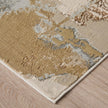 Feizy Aura 3737F Modern Watercolor Rug in Gray/Ivory/Gold