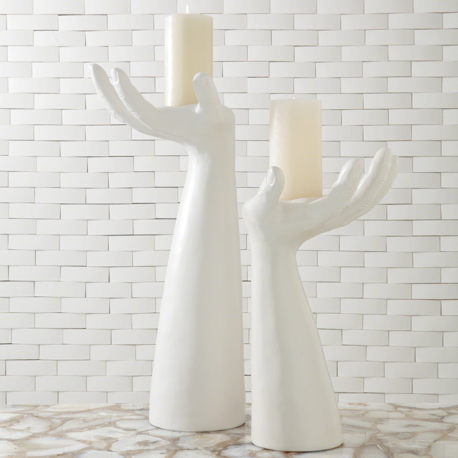 Global Views Matte White Ceramic Palma
