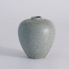 Global Views Reactive Silver Blue Mini Check Bulbous Vase