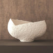 Global Views Matte White Asymmetrical Stipple Bowl