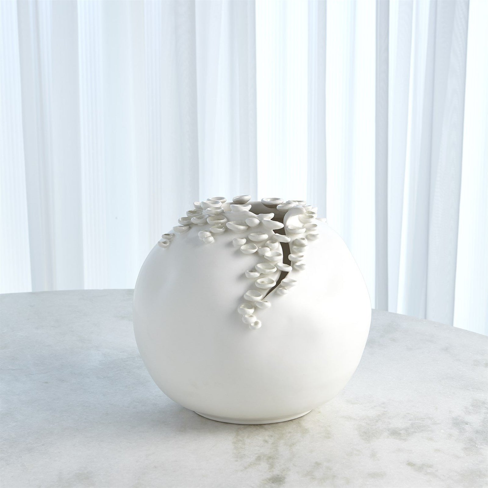 Global Views White Cascading Reef Vase