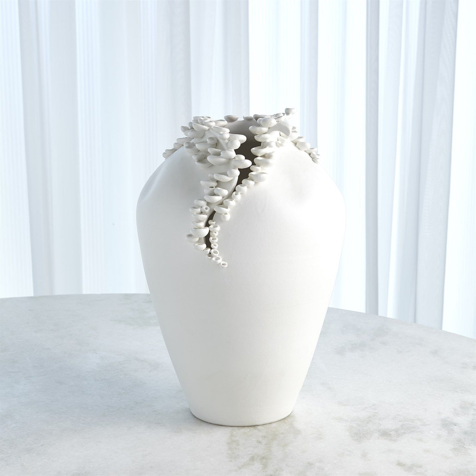 Global Views White Cascading Reef Vase