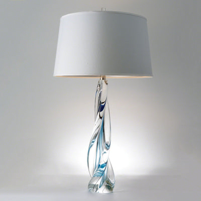 Global Views Ocean With Silk Shade Twist Lamp
