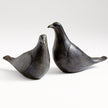Global Views Bronze Oiled Doves Pair