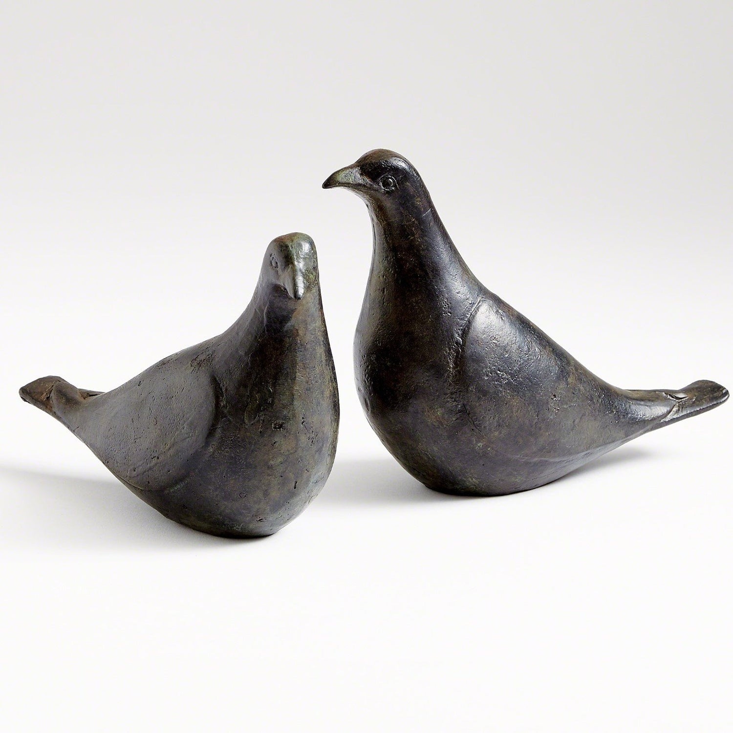 Global Views Bronze Oiled Doves Pair