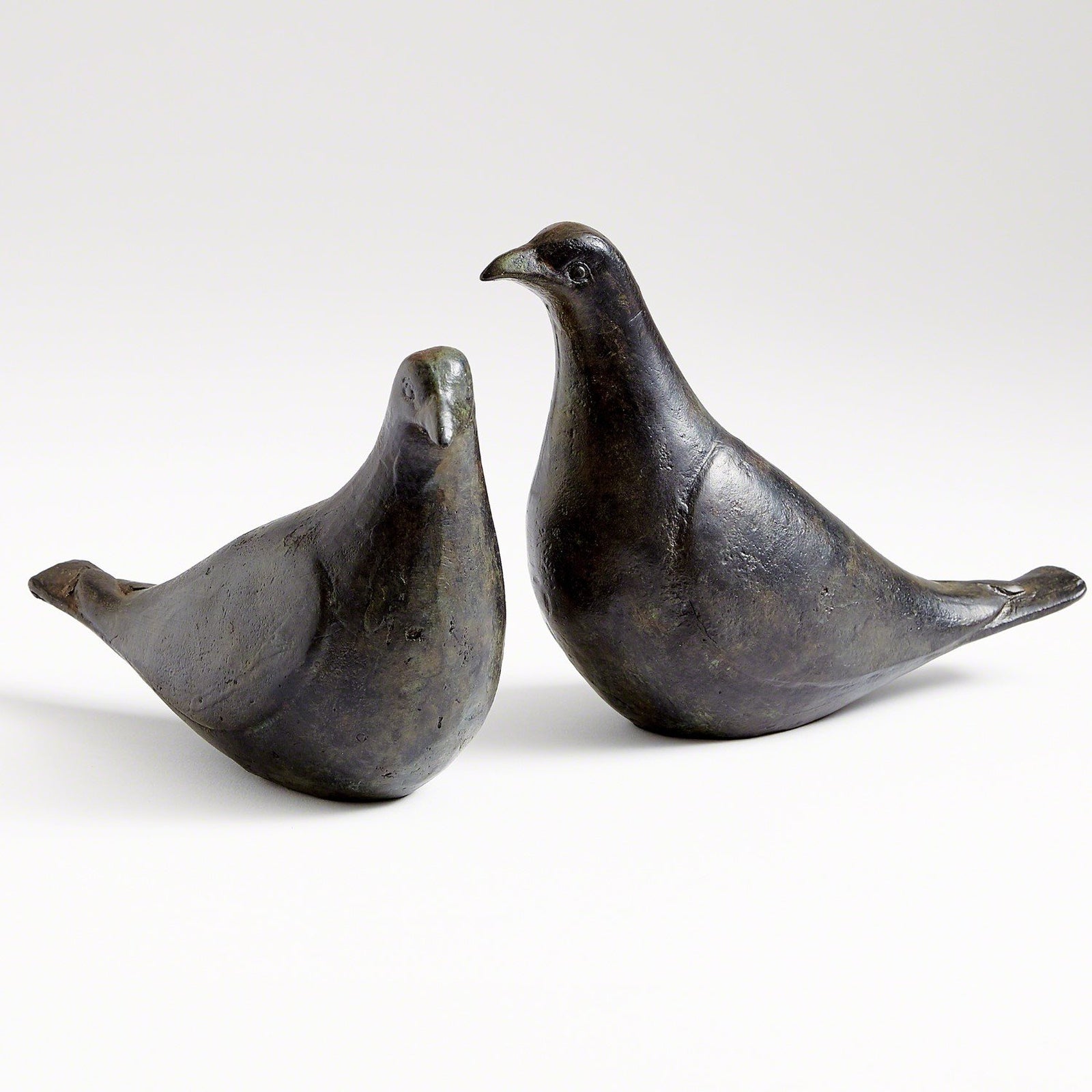 Global Views Bronze Oiled Doves Pair