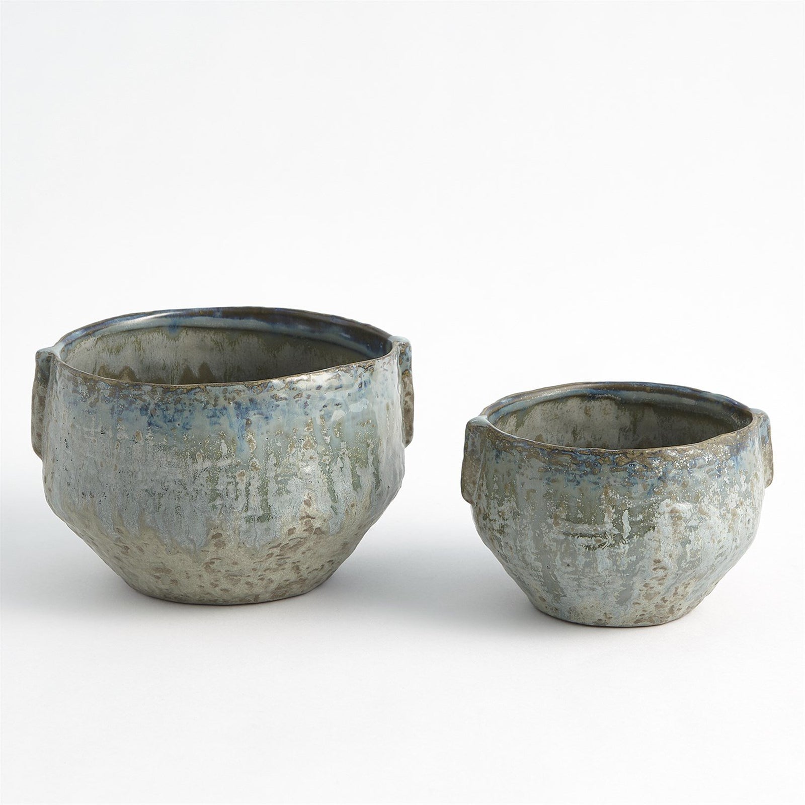 Global Views Small Reactive Seaform Pinch Pot Planter