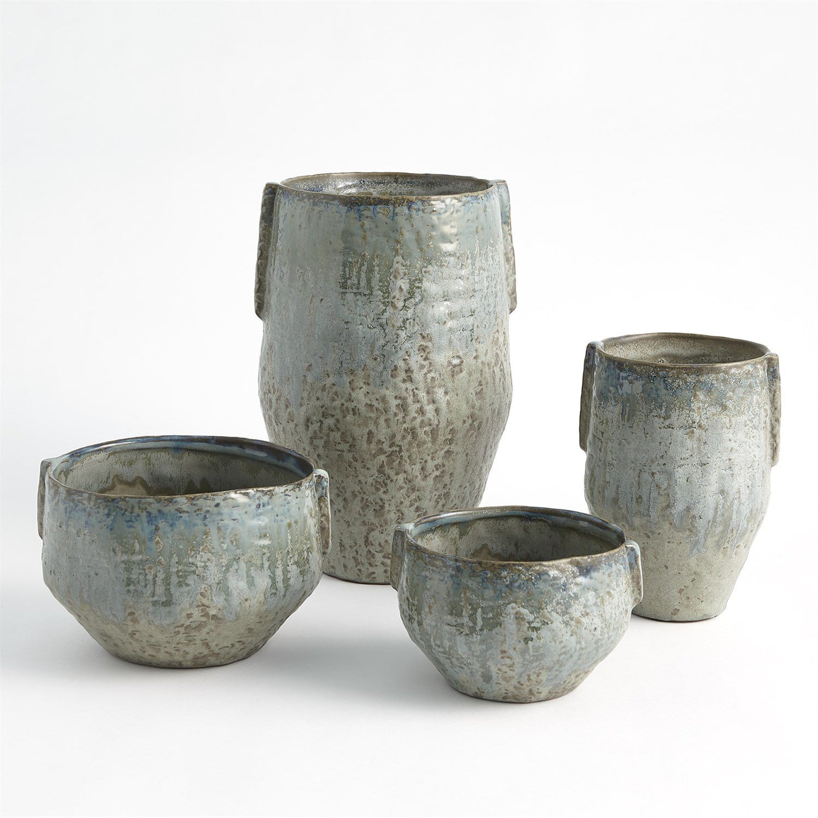 Global Views Small Reactive Seaform Pinch Pot Planter