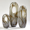 Global Views Grey Amber Swirl Vase