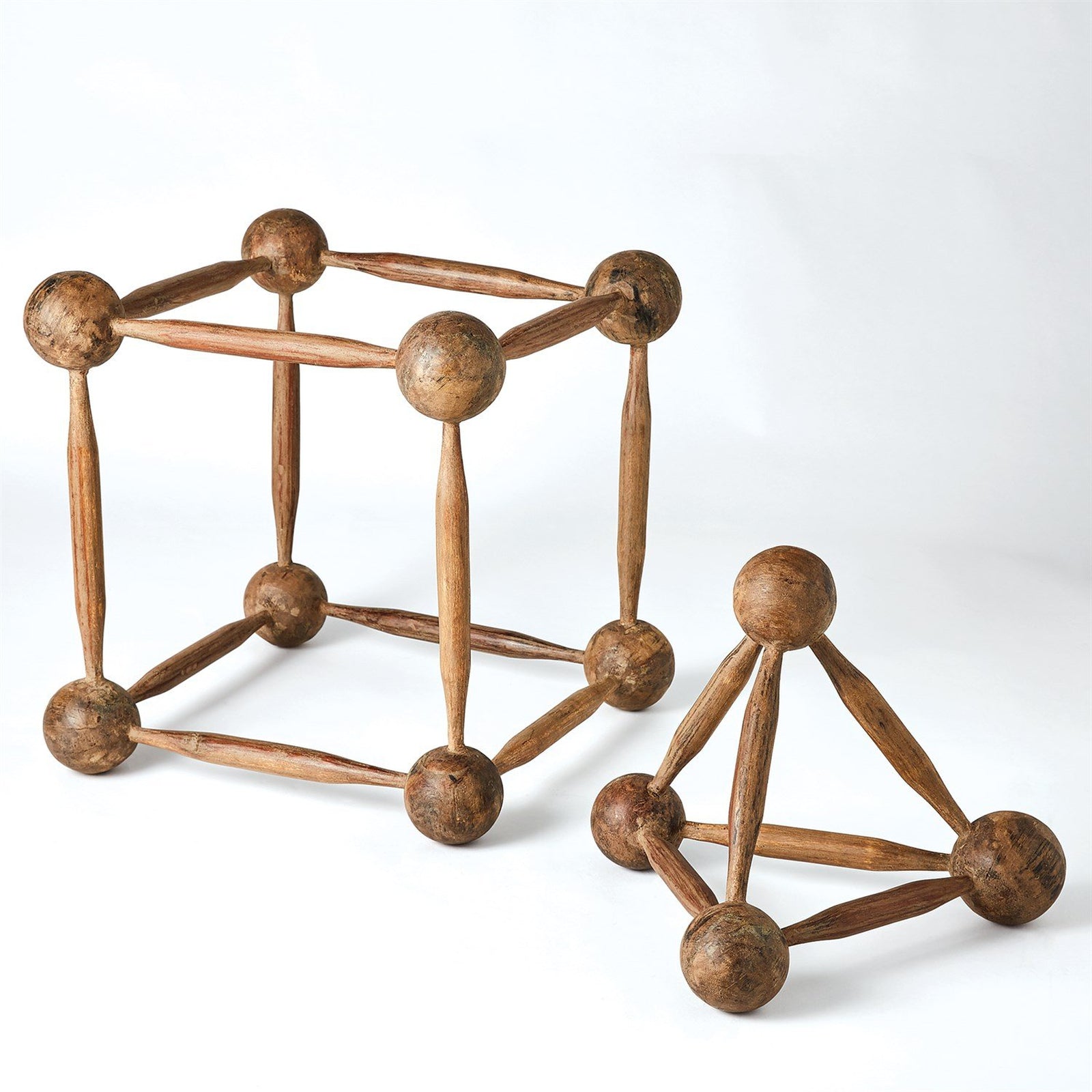 Global Views Rollerpin Sculpture Wooden Ball