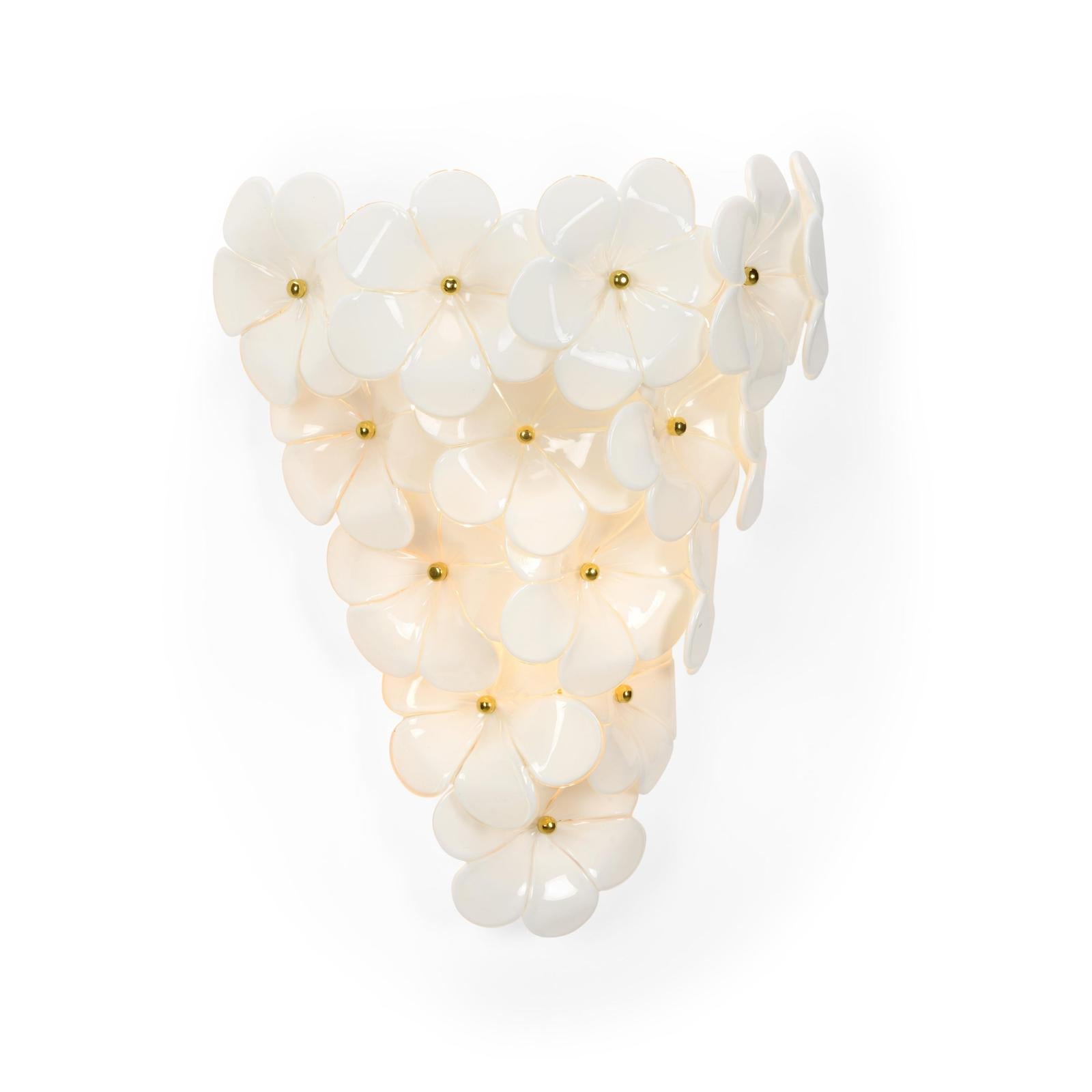 Chelsea House Glass Flower Wall Sconce