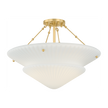 Hudson Valley Lighting Loburn 3 Light Aged Brass Semi Flush Ceiling Light