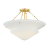 Hudson Valley Lighting Loburn 3 Light Aged Brass Semi Flush Ceiling Light