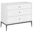 Vanguard Essence Nightstand - Pure White with Heirloom Bronze