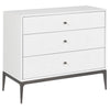 Vanguard Essence Nightstand - Pure White with Heirloom Bronze