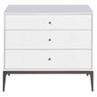 Vanguard Essence Nightstand - Pure White with Heirloom Bronze