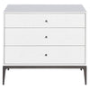 Vanguard Essence Nightstand - Pure White with Heirloom Bronze