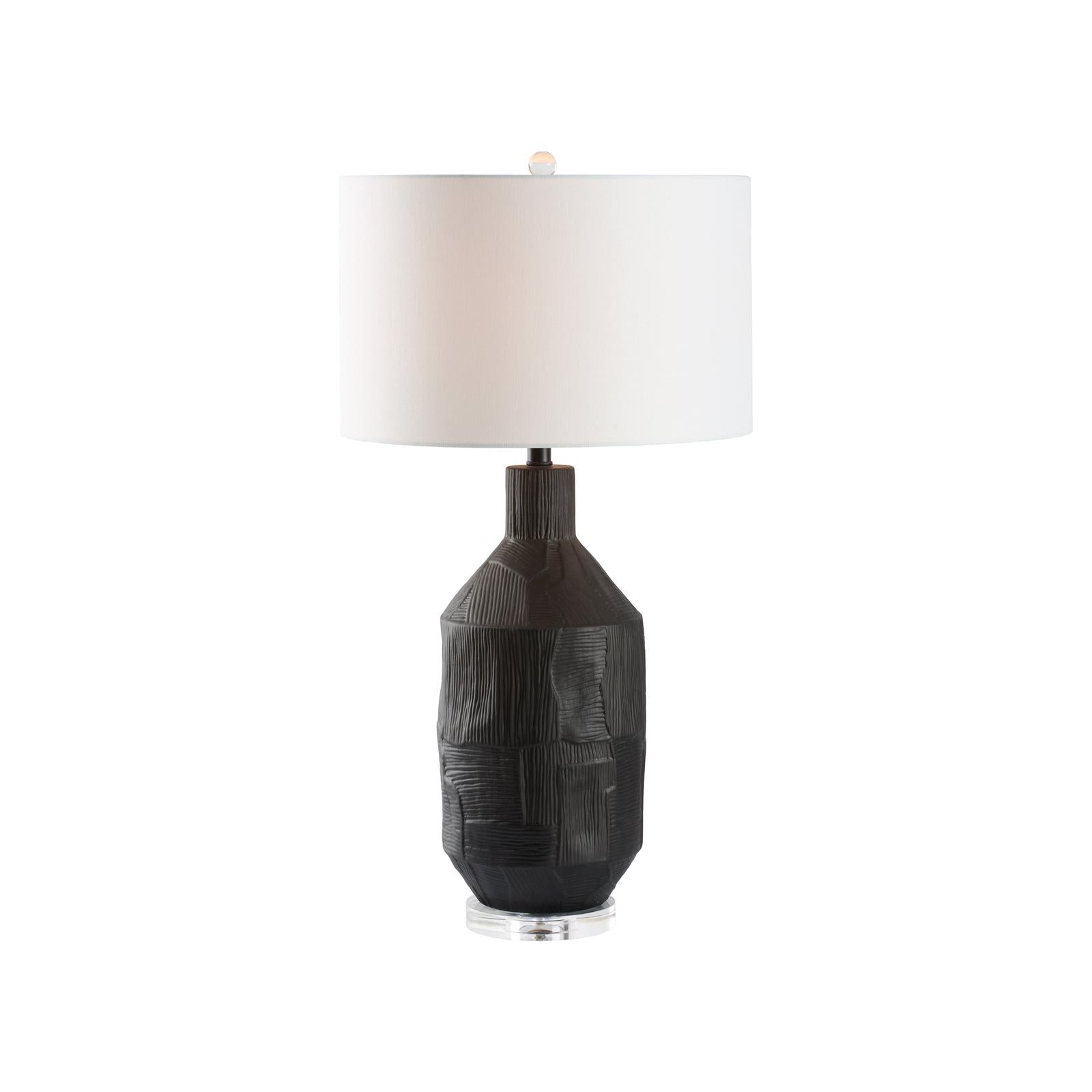 Chelsea House Furrow Black Table Lamp
