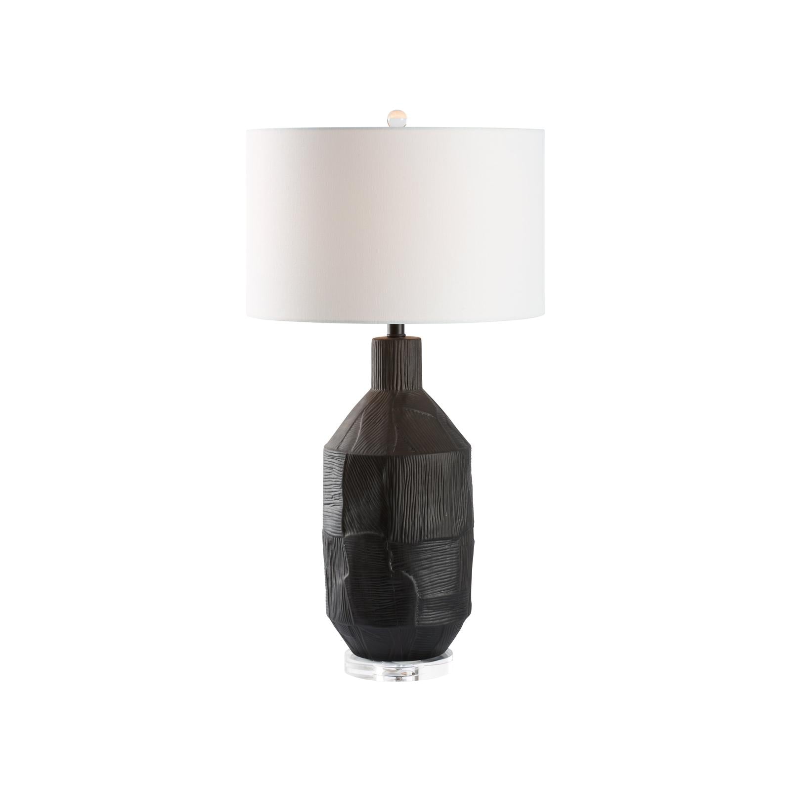 Chelsea House Furrow Black Table Lamp