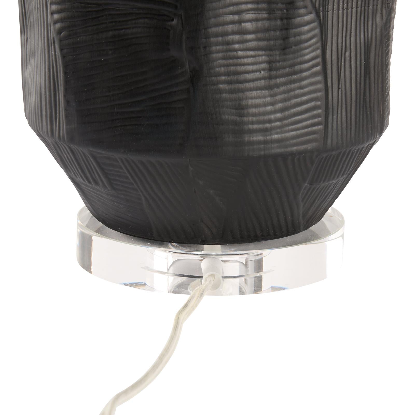 Chelsea House Furrow Black Table Lamp