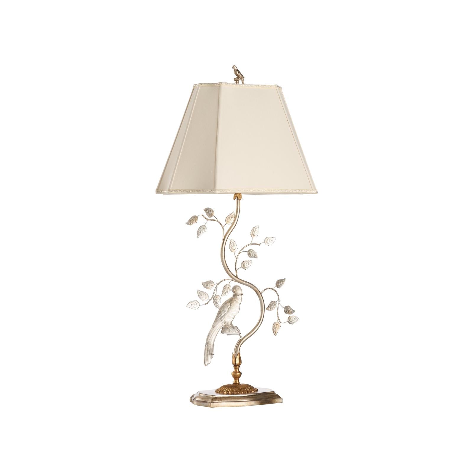 Chelsea House Crystal Bird Table Lamp