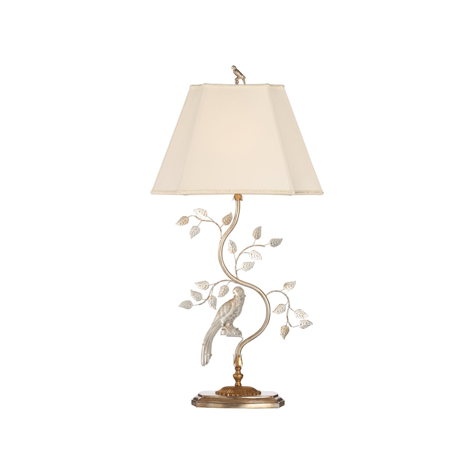 Chelsea House Crystal Bird Table Lamp