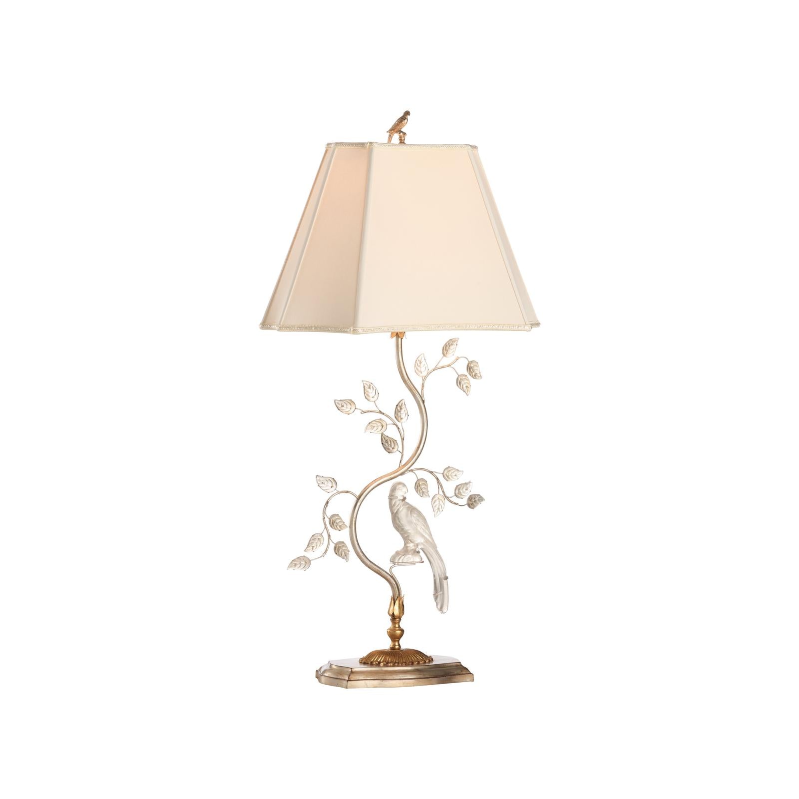 Chelsea House Crystal Bird Table Lamp