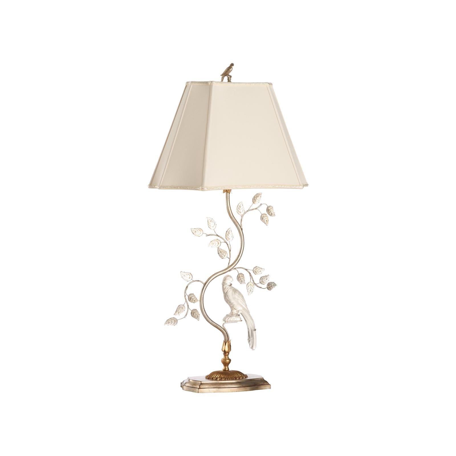 Chelsea House Crystal Bird Table Lamp