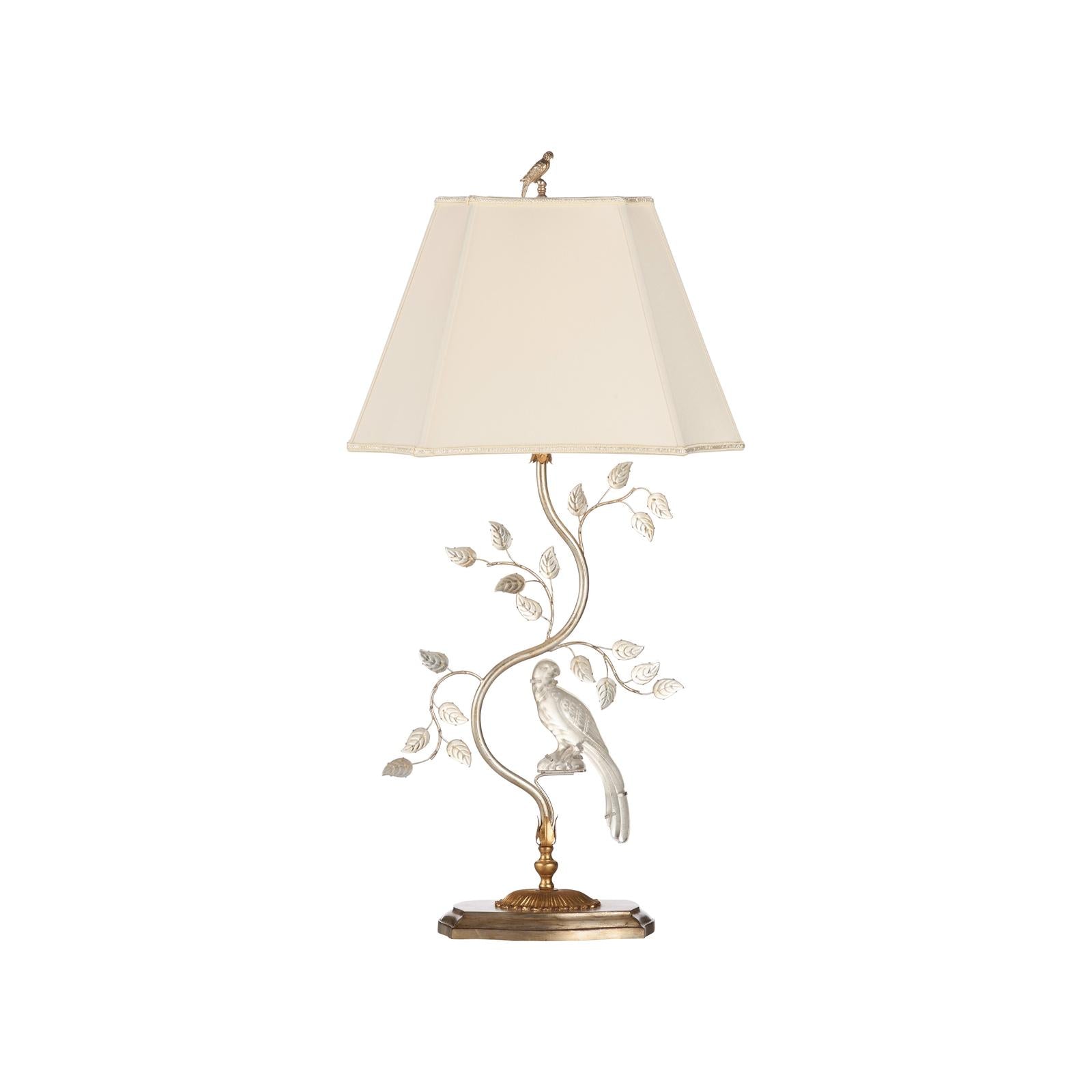 Chelsea House Crystal Bird Table Lamp
