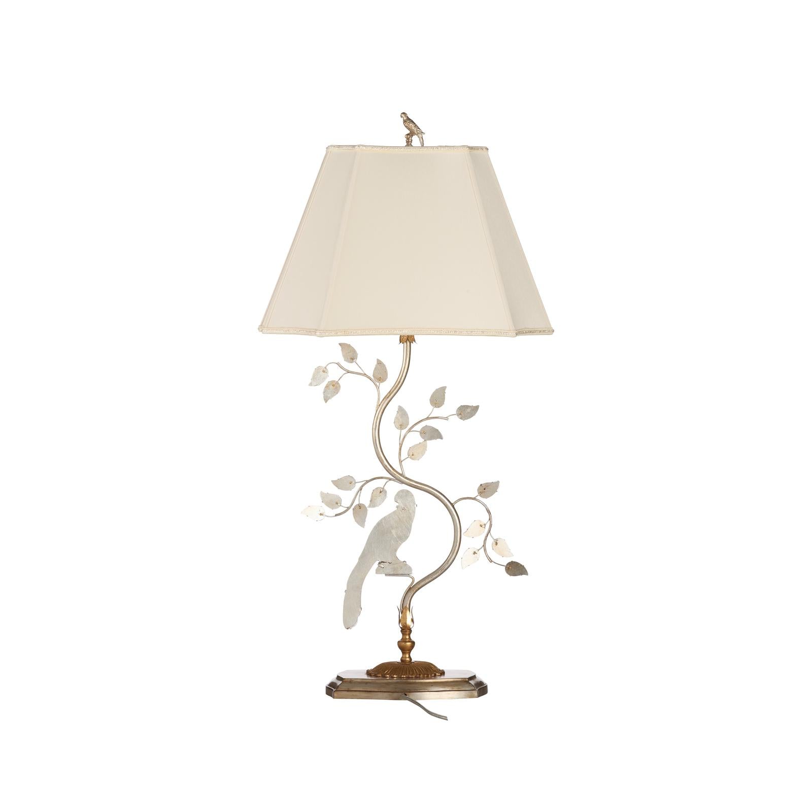 Chelsea House Crystal Bird Table Lamp