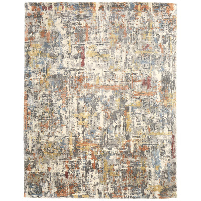 Feizy Braden 8A50F Modern Abstract Rug in Gray/Orange/Tan