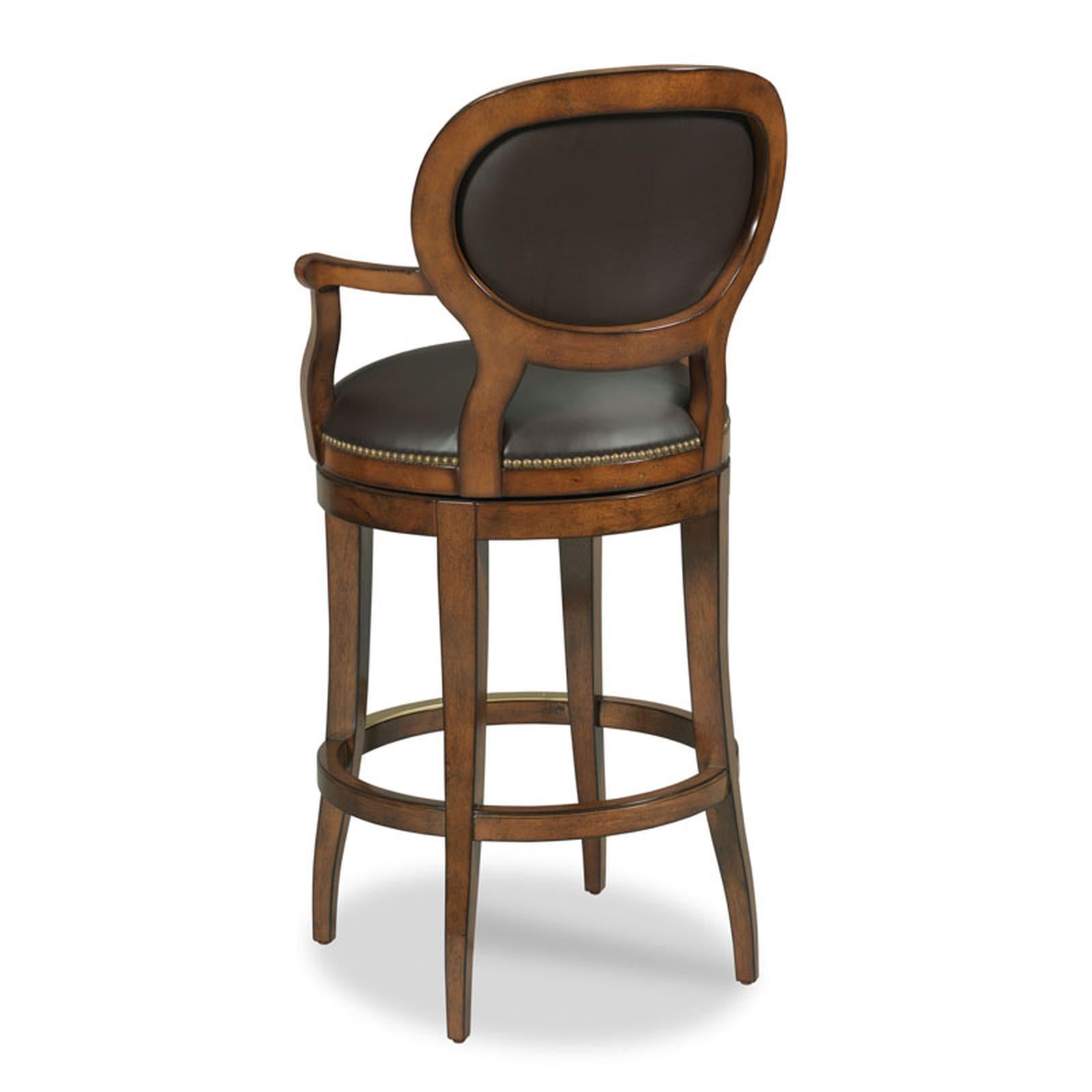 Woodbridge Furniture Oval Back Swivel Counter Stool