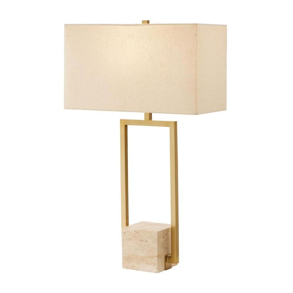 Uttermost Warrick Modern Travertine Table Lamp