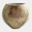 Global Views Golden Raku Flat Round Vase