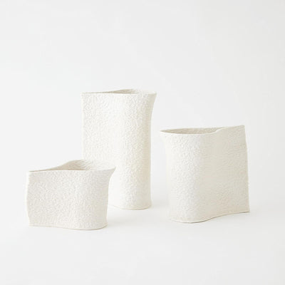 Global Views Windy Matte White Vase
