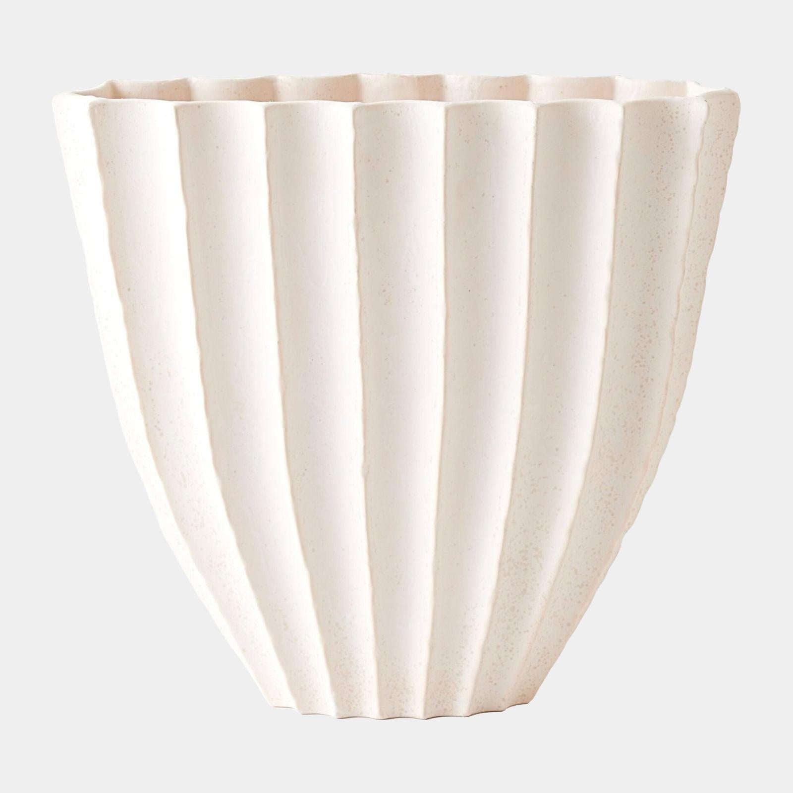 Global Views Cactus Vase Off White