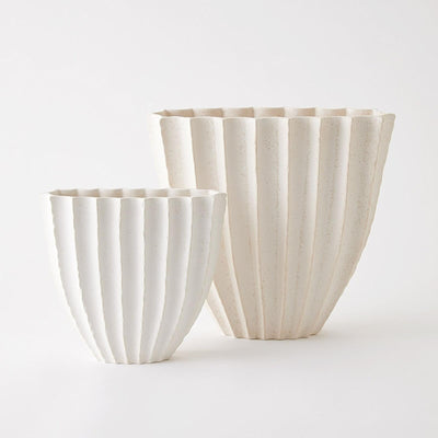 Global Views Cactus Vase Off White