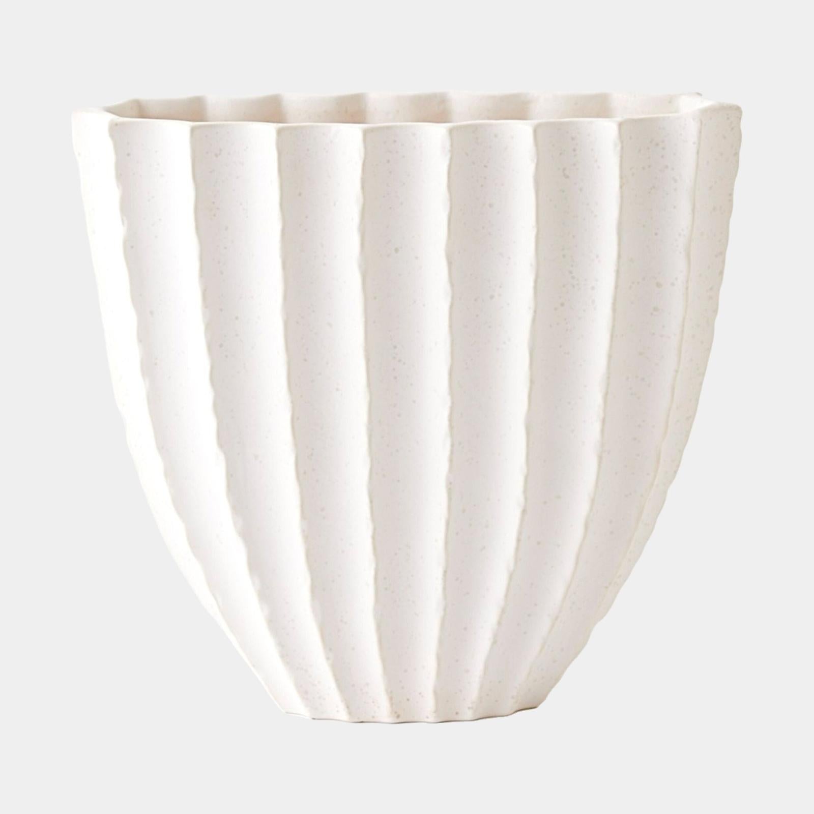 Global Views Cactus Vase Off White