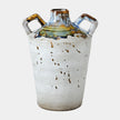Global Views Volcan Grey Reactive Green Handled Jars