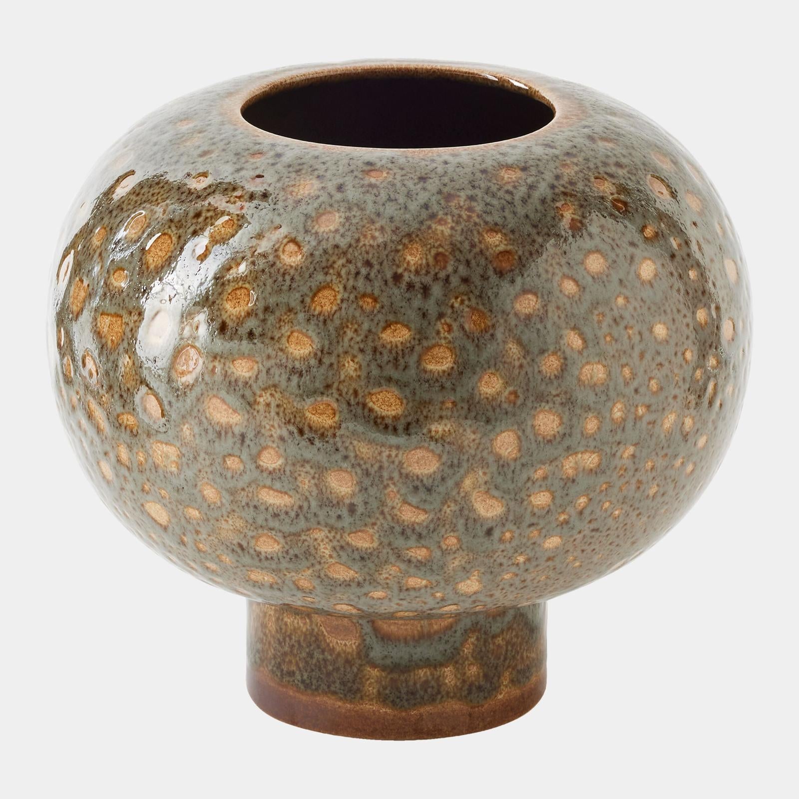 Global Views Allium Gray Splotch Vase